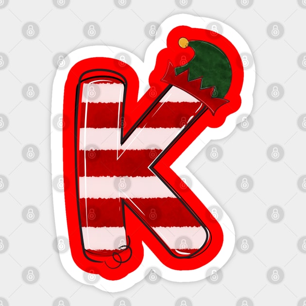 Letter K (Christmas Alphabet) Sticker by Pop Cult Store